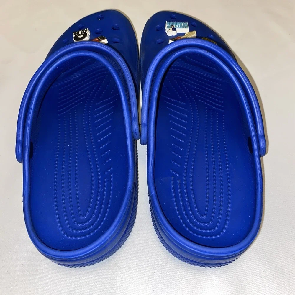 Crocs Royal Blue Men's Size 12‎ Jibbitz The Office Funny Humor